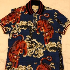 Gucci Tiger Stretch Polo Shirt